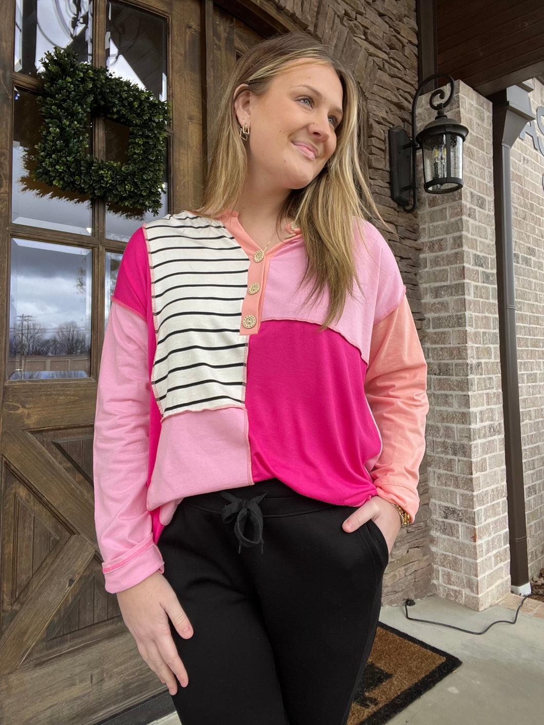 Color Block Striped Top